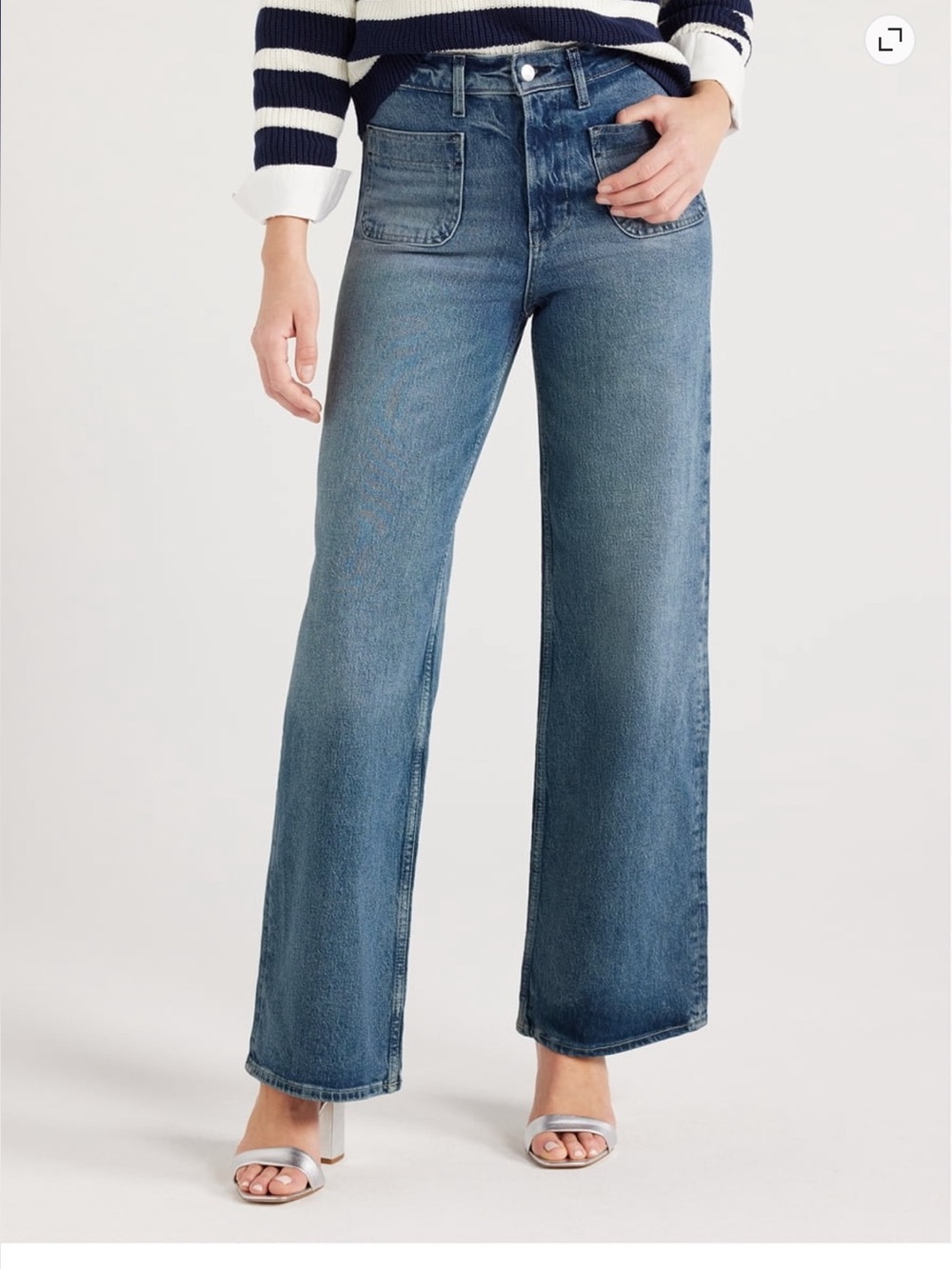 FREE ASSEMBLY size SMALL (4-6) 100% Cotton High Rise Cropped Pocket Pants NEW!